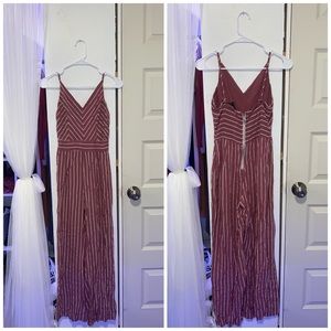 pink and white romper